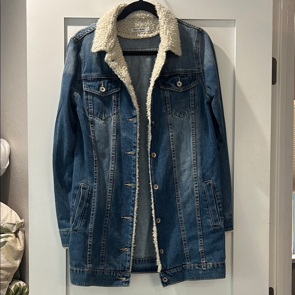 Denim Jacket with Sherpa Lining